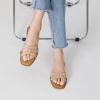imageTrary Womens Flat Sandals Open Square Toe Slip on Slippers Casual Dressy Comfortable Soft Leather Summer Fashion Slide Sandals for Women Vacation Beach PartyNude