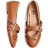 imageTrary Womens Mary Jane Shoes Memory Foam Ballet Flats BlackBrown