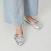 imageTrary Womens Mary Jane Shoes Memory Foam Ballet Flats BlackSilver