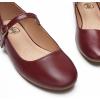 imageTrary Mary Jane Shoes Women Ballet Flats Shoes for Women Round Toe Black Flats for Women Womens Flats Mary Jane Flats Ankle Strap Flats Shoes Women Dressy Comfortable Women Flats Dress ShoesBurgundy