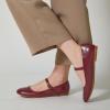 imageTrary Mary Jane Shoes Women Ballet Flats Shoes for Women Round Toe Black Flats for Women Womens Flats Mary Jane Flats Ankle Strap Flats Shoes Women Dressy Comfortable Women Flats Dress ShoesBurgundy