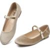 imageTrary Mary Jane Shoes Women Ballet Flats Shoes for Women Round Toe Black Flats for Women Womens Flats Mary Jane Flats Ankle Strap Flats Shoes Women Dressy Comfortable Women Flats Dress ShoesNudeVelvet