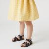 imageTrary Girls Sandals Open Toe Casual Summer Shoes with Cork Footbed Comfortable Flat Sandals for Little KidsBlack