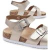 imageTrary Girls Sandals Open Toe Casual Summer Shoes with Cork Footbed Comfortable Flat Sandals for Little KidsGold