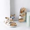 imageTrary Girls Sandals Open Toe Casual Summer Shoes with Cork Footbed Comfortable Flat Sandals for Little KidsGold
