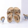 imageTrary Girls Sandals Open Toe Casual Summer Shoes with Cork Footbed Comfortable Flat Sandals for Little KidsLeopard