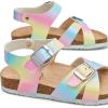 imageTrary Girls Sandals Open Toe Casual Summer Shoes with Cork Footbed Comfortable Flat Sandals for Little KidsMulticolor