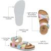 imageTrary Girls Sandals Open Toe Casual Summer Shoes with Cork Footbed Comfortable Flat Sandals for Little KidsMulticolor