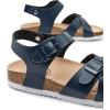 imageTrary Girls Sandals Open Toe Casual Summer Shoes with Cork Footbed Comfortable Flat Sandals for Little KidsNavy Blue
