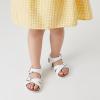 imageTrary Girls Sandals Open Toe Casual Summer Shoes with Cork Footbed Comfortable Flat Sandals for Little KidsWhite