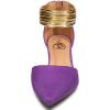 imageTrary Kitten Heels for Women Closed Pointed Toe Low Stiletto Heels Pumps Shoes Women Comfortable Ankle Strap Pumps 2quot Heel Party Dressy ShoesPurple