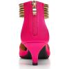 imageTrary Kitten Heels for Women Closed Pointed Toe Low Stiletto Heels Pumps Shoes Women Comfortable Ankle Strap Pumps 2quot Heel Party Dressy ShoesRose Satin
