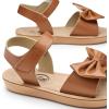 imageTrary Toddler Sandals for Baby Girls Boys Summer Sandals Cute Kids Shoes Lightweight Open Toe Sandals Beach Holiday Unisex Child SandalsBrown Bow