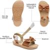imageTrary Toddler Sandals for Baby Girls Boys Summer Sandals Cute Kids Shoes Lightweight Open Toe Sandals Beach Holiday Unisex Child SandalsBrown Bow