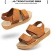 imageTrary Toddler Sandals for Baby Girls Boys Summer Sandals Cute Kids Shoes Lightweight Open Toe Sandals Beach Holiday Unisex Child SandalsShiny Brown