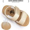 imageTrary Toddler Sandals for Baby Girls Boys Summer Sandals Cute Kids Shoes Lightweight Open Toe Sandals Beach Holiday Unisex Child SandalsShiny Gold