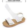 imageTrary Toddler Sandals for Baby Girls Boys Summer Sandals Cute Kids Shoes Lightweight Open Toe Sandals Beach Holiday Unisex Child SandalsShiny White