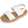 imageTrary Toddler Sandals for Baby Girls Boys Summer Sandals Cute Kids Shoes Lightweight Open Toe Sandals Beach Holiday Unisex Child SandalsShiny White