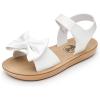 imageTrary Toddler Sandals for Baby Girls Boys Summer Sandals Cute Kids Shoes Lightweight Open Toe Sandals Beach Holiday Unisex Child SandalsWhite Bow