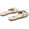imageTrary Sandals WomenLeather Slides Women Comfortable Memory Foam Sandals for Women FootwearFashion Flat Summer Sandals for Women 2025Beige