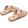 imageTrary Sandals WomenLeather Slides Women Comfortable Memory Foam Sandals for Women FootwearFashion Flat Summer Sandals for Women 2025Bnude