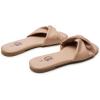 imageTrary Sandals WomenLeather Slides Women Comfortable Memory Foam Sandals for Women FootwearFashion Flat Summer Sandals for Women 2025Nude
