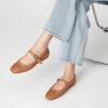 imageTrary Mary Jane Shoes Women Woven Flats for Women Dressy Ballet Flats Squared Toe Mesh Mary Jane Flats ShoesBrown Woven