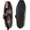 imageTrary Womens Ballet FlatsMary Jane Shoes for WomenSquare Toe Dressy Comfortable ShoesCoffee