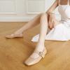 imageTrary Womens Ballet FlatsMary Jane Shoes for WomenSquare Toe Dressy Comfortable ShoesNude