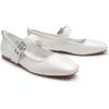 imageTrary Womens Ballet FlatsMary Jane Shoes for WomenSquare Toe Dressy Comfortable ShoesWhite