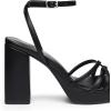 imageTrary Gold ampamp White Heels  Square Toe 3 inch Platform Strappy ampamp Block Heels for Wide Feet Ankle Strap Y2k Shoes for PromBlack Pu