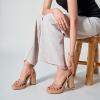 imageTrary Gold ampamp White Heels  Square Toe 3 inch Platform Strappy ampamp Block Heels for Wide Feet Ankle Strap Y2k Shoes for PromNude Pu