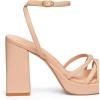 imageTrary Gold ampamp White Heels  Square Toe 3 inch Platform Strappy ampamp Block Heels for Wide Feet Ankle Strap Y2k Shoes for PromNude Pu