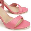 imageTrary Pink Purple Nude Red Black Heels for Women Lace Up Chunky Heels for Women Strappy Heels for Women Sandals High Platform Stripper Heels Comfortable Wide Width Tie Up Heels 3 Inch Open ToeStiletto Pink