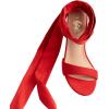 imageTrary Pink Purple Nude Red Black Heels for Women Lace Up Chunky Heels for Women Strappy Heels for Women Sandals High Platform Stripper Heels Comfortable Wide Width Tie Up Heels 3 Inch Open ToeStiletto Red