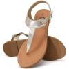 imageTrary Sandals Womens Thong Sandals for Women with TStrap Adjustable Ankle Buckle for Women Sandals Flat Sandals for Women Dressy Cute Sandals for Women Summer Sandals for Women 2023Gold Pu