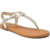 imageTrary Sandals Womens Thong Sandals for Women with TStrap Adjustable Ankle Buckle for Women Sandals Flat Sandals for Women Dressy Cute Sandals for Women Summer Sandals for Women 2023Gold Pu