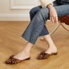 imageTrary Womens Black Bow Pointed Toe Mules Modern Mule Size 5Leopard