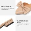 imageTrary Womens Black Bow Pointed Toe Mules Modern Mule Size 5Puapricot