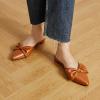 imageTrary Womens Black Bow Pointed Toe Mules Modern Mule Size 5Pubrown