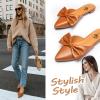 imageTrary Womens Black Bow Pointed Toe Mules Modern Mule Size 5Pubrown