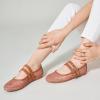 imageTrary Ballet Flats for WomenMesh Mary Jane ShoesDouble Buckle Strap Spring Summer Shoes Comfortable DressyBrown