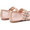 imageTrary Ballet Flats for WomenMesh Mary Jane ShoesDouble Buckle Strap Spring Summer Shoes Comfortable DressyNude