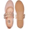 imageTrary Ballet Flats for WomenMesh Mary Jane ShoesDouble Buckle Strap Spring Summer Shoes Comfortable DressyNude