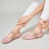 imageTrary Ballet Flats for WomenMesh Mary Jane ShoesDouble Buckle Strap Spring Summer Shoes Comfortable DressyNude