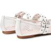 imageTrary Ballet Flats for WomenMesh Mary Jane ShoesDouble Buckle Strap Spring Summer Shoes Comfortable DressyWhite