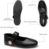 imageTrary Flats for Women Mary Jane Shoes Dress Shoes for Women Comfortable Business Office Casual with VelcroBlack