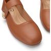 imageTrary Flats for Women Mary Jane Shoes Dress Shoes for Women Comfortable Business Office Casual with VelcroBrown