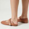 imageTrary Flats for Women Mary Jane Shoes Dress Shoes for Women Comfortable Business Office Casual with VelcroBrown