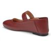 imageTrary Flats for Women Mary Jane Shoes Dress Shoes for Women Comfortable Business Office Casual with VelcroBurgundy